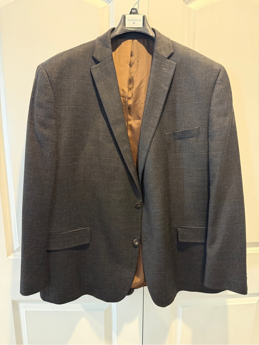 Classic Men's Brown Two-Button Blazer